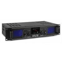 Skytec SPL 700MP3 Amplificador con LEDs azules + EQ Negro