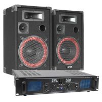 MAX Pack de Sonido Básico 500W Combinación de altavoces y amplificador