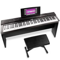 MAX KB6W Piano digital con 88 teclas, mueble y banco