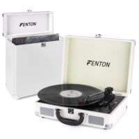 Fenton RP115D Tocadiscos con Bluetooth y maleta a juego - Blanco