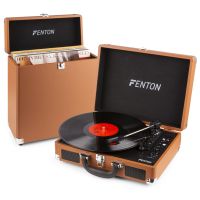 Fenton RP115F Tocadiscos con Bluetooth y maleta a juego - Marrón