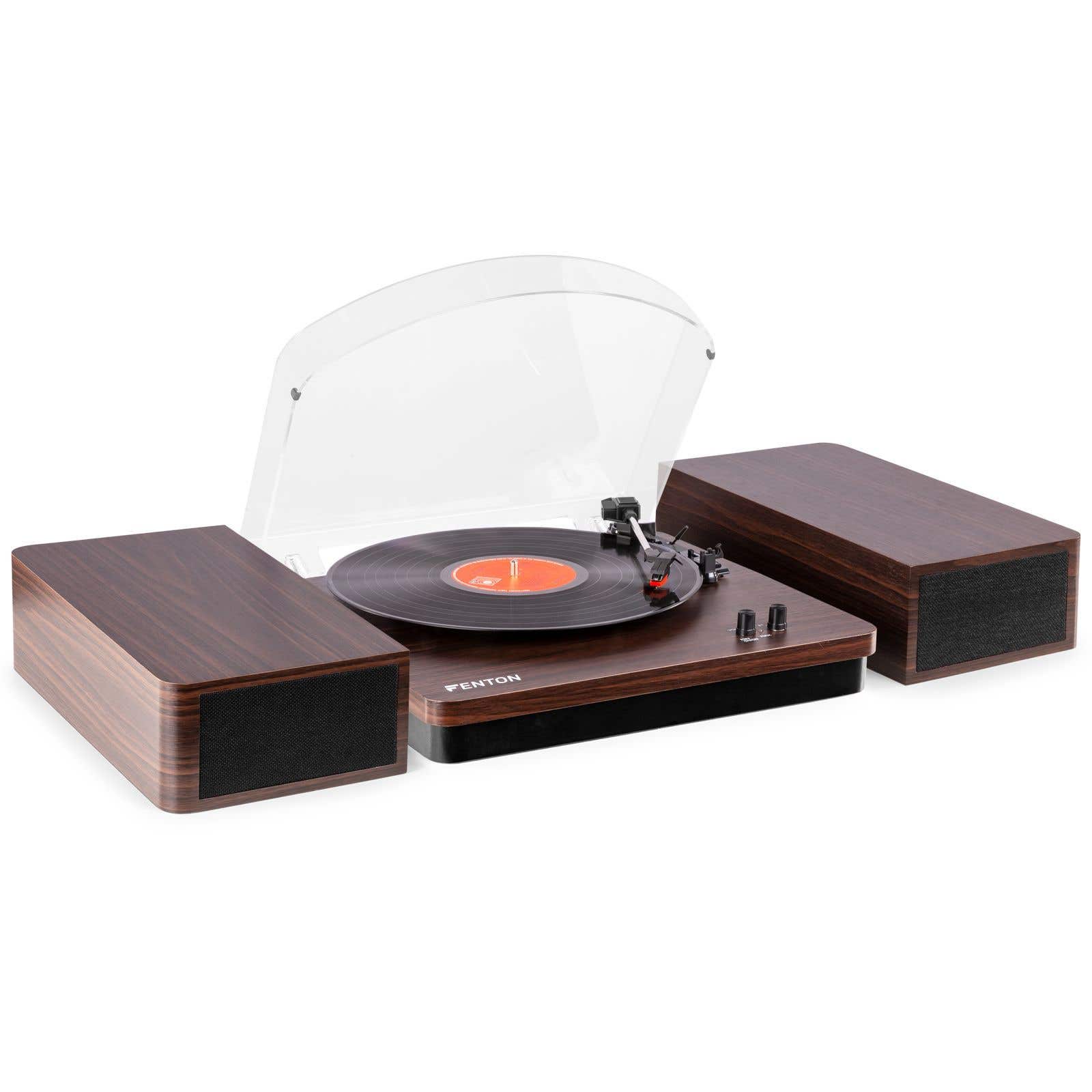 Fenton RP168DW Tocadiscos con altavoces Madera Oscura