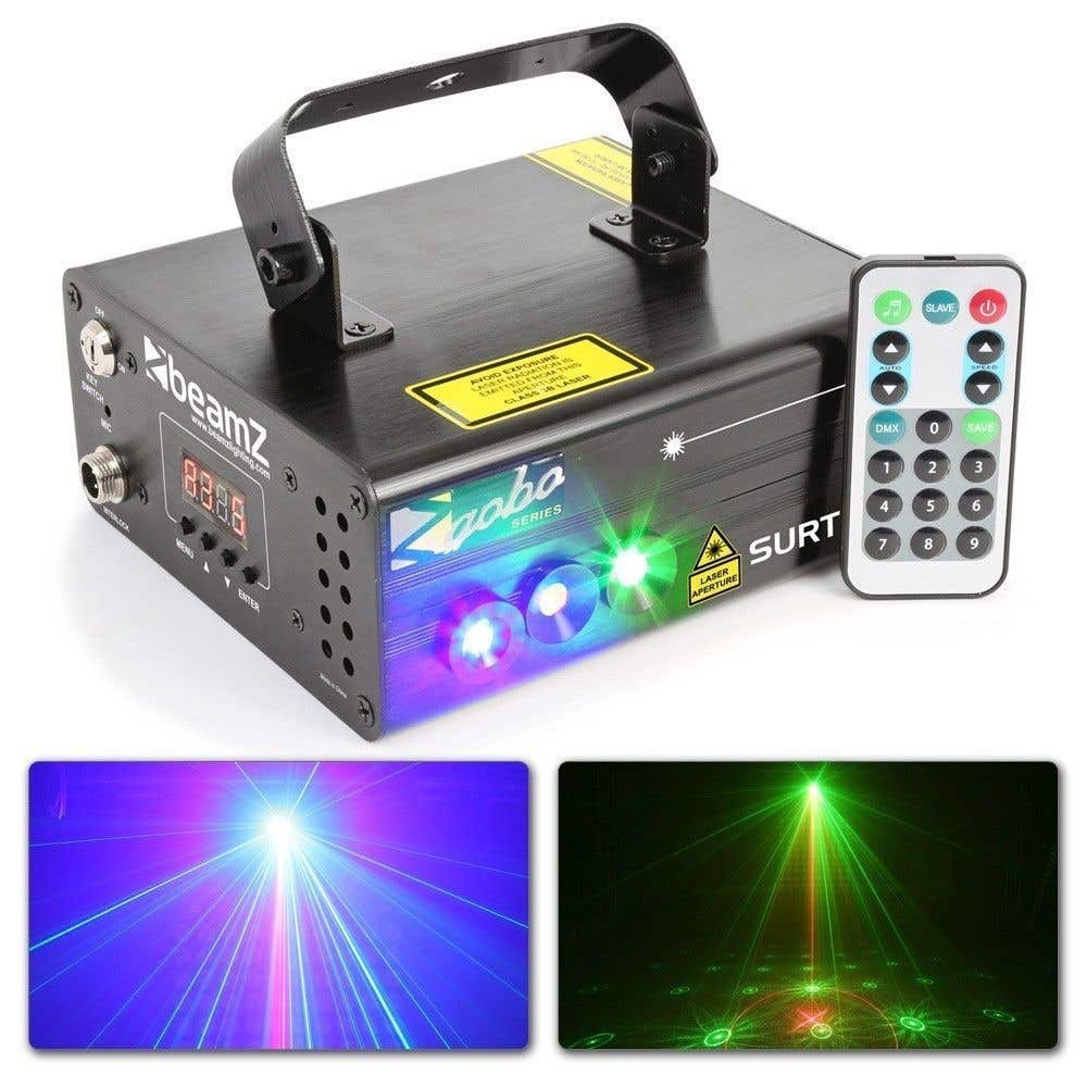 BeamZ Surtur II Doble Laser RG Gobo DMX IRC LED 3W Azul