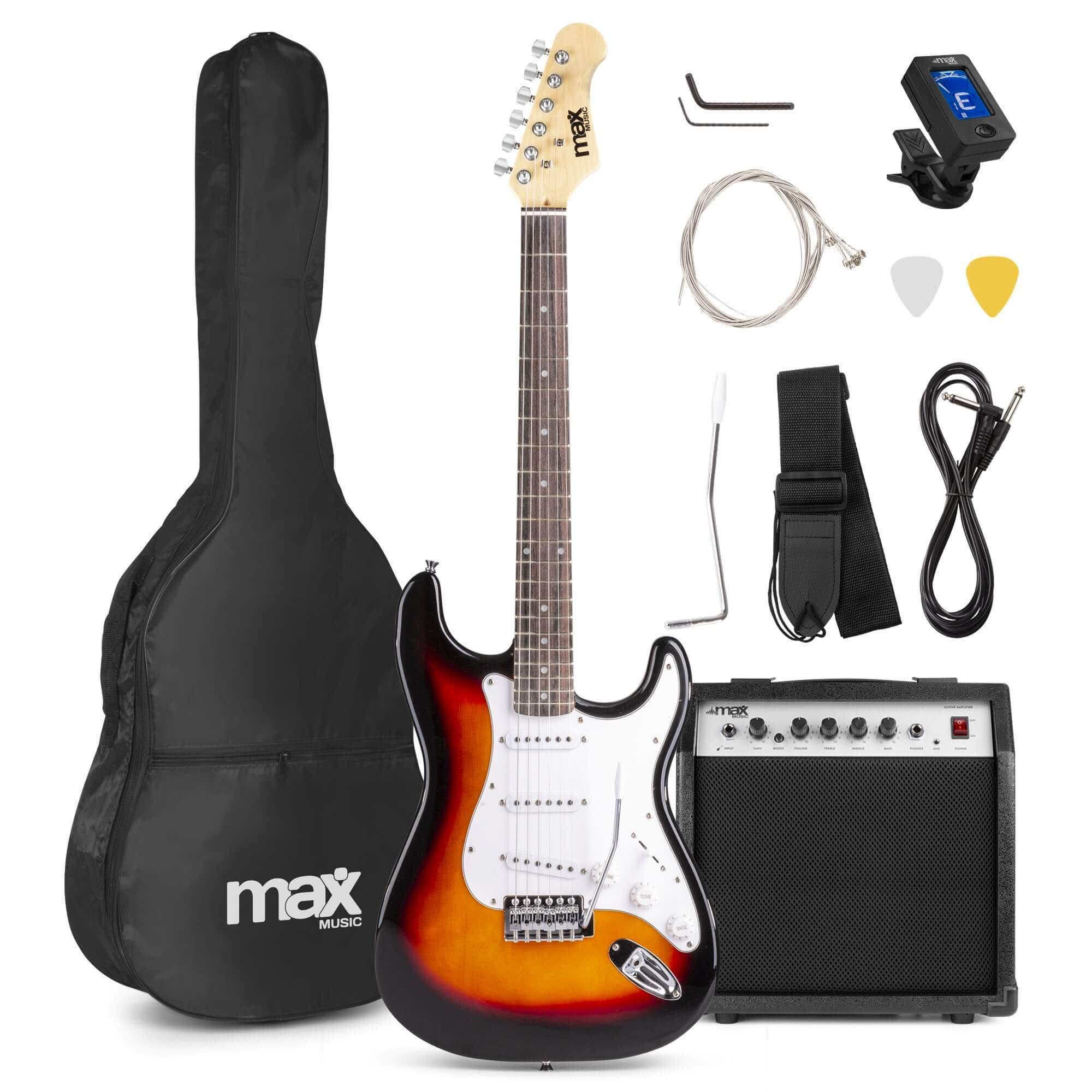 Reacondicionado - Max GigKit Conjunto Guitarra Eléctrica Sunburst