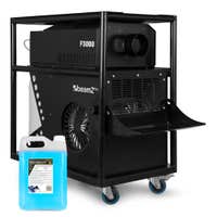 BeamZ Pro F3000 – Pack de máquina de humo 3000W + 5L de líquido alta densidad, color negro