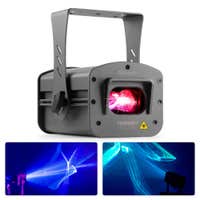 BeamZ Pro TerraSky Galaxy – Láser RGB IP65 para exterior con efecto aurora y estrellas, control DMX, color gris oscuro