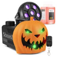 BeamZ S553L Máquina de humo de Halloween party set - Con calabaza a presión - Luz negra LED y efectos de luz