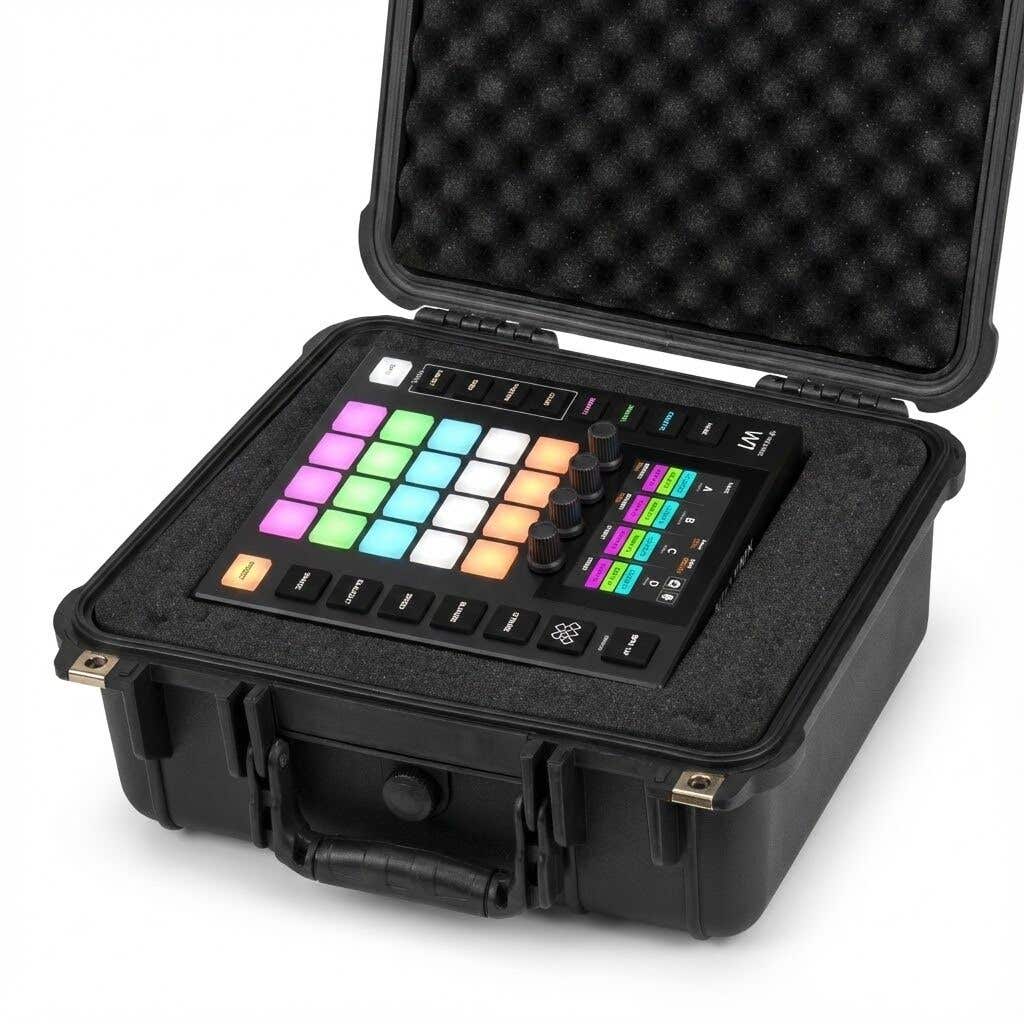 Wolfmix W1 MK2 + Power Dynamics GIGCase6 – Pack controlador DMX standalone con maleta rígida IP67 para transporte seguro, color negro